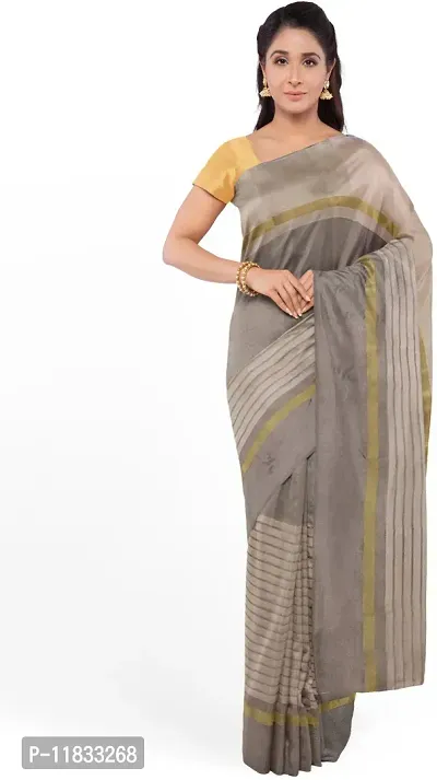 Beautiful Cotton Silk Saree with Blouse Piece-thumb0