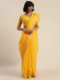 Beautiful Cotton Blend Saree with Blouse piece-thumb2