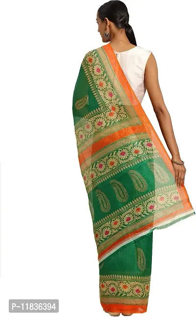 Beautiful Art Silk Saree with Blouse Piece-thumb2