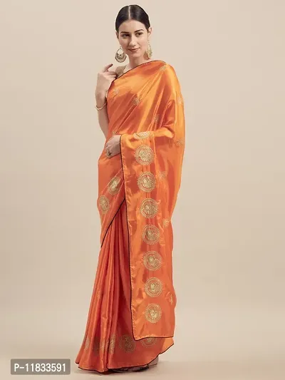 Beautiful Silk Blend Saree with Blouse Piece-thumb2