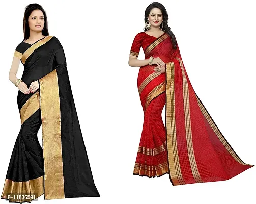 Beautiful Georgette Saree with Blouse Piece Pack Of 2-thumb0