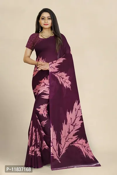 Beautiful Georgette Saree with Blouse Piece-thumb0