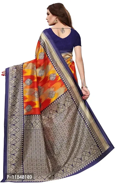 Beautiful Art Silk Saree with Blouse piece-thumb4