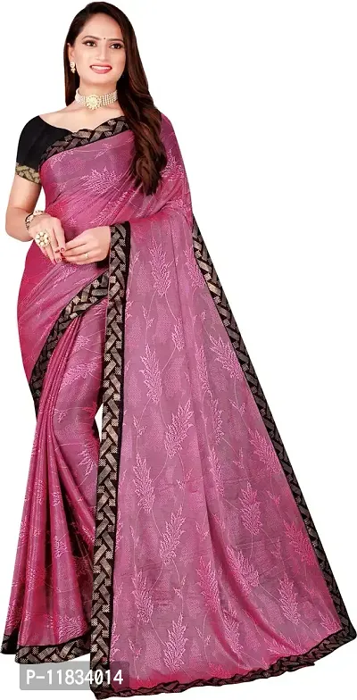 Beautiful Lycra Saree with Blouse Piece-thumb0