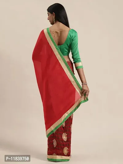 Beautiful Art Silk Saree with Blouse piece-thumb3