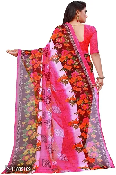 Beautiful Georgette Saree with Blouse piece-thumb3