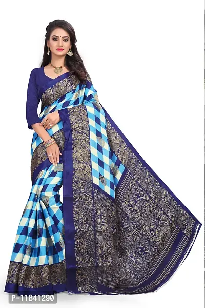 Beautiful Art Silk Saree with Blouse piece