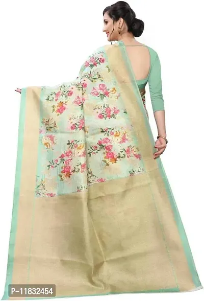 Beautiful Art Silk Saree with Blouse Piece-thumb2