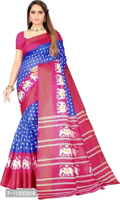 Beautiful Art Silk Saree with Blouse Piece