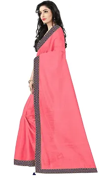 Beautiful Art Silk Saree with Blouse Piece-thumb1