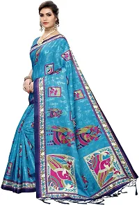 Beautiful Art Silk Saree with Blouse piece-thumb1