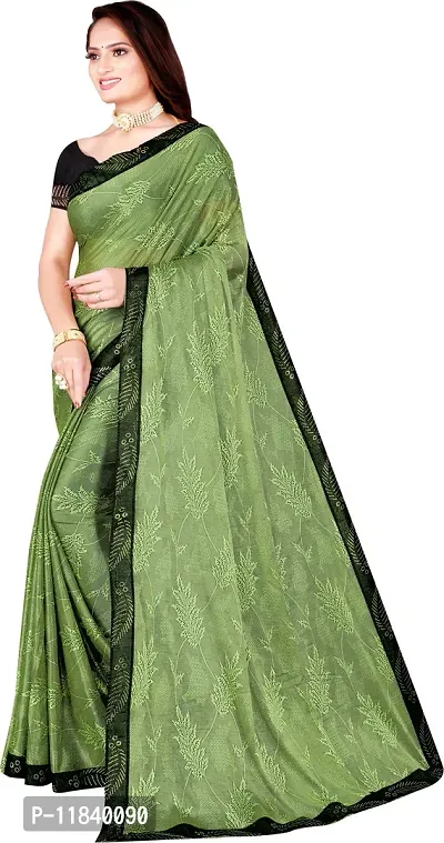 Beautiful Cotton Blend Saree with Blouse piece-thumb3