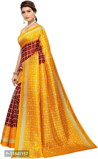 Beautiful Art Silk Saree with Blouse piece-thumb2