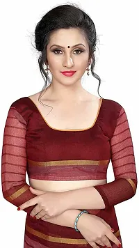 Beautiful Cotton Silk Saree With Blouse Piece Pack Of 2-thumb2