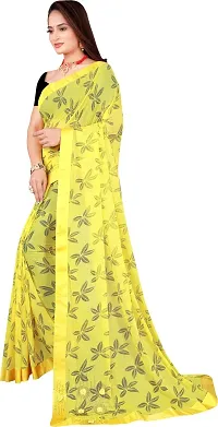 Beautiful Cotton Blend Saree with Blouse piece-thumb1