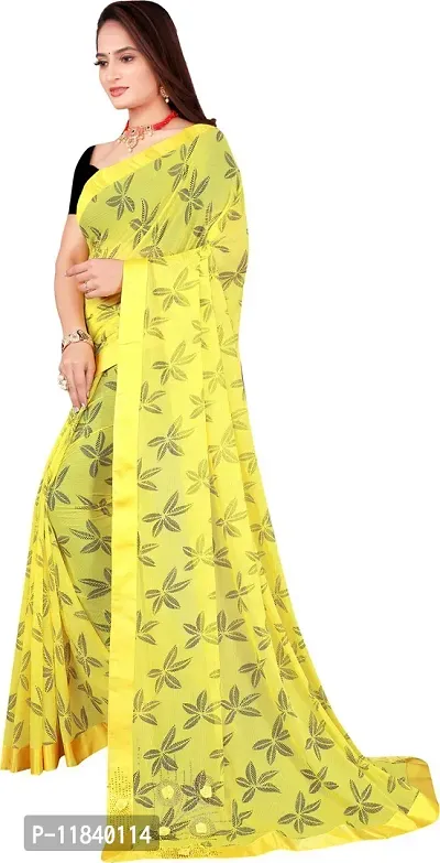 Beautiful Cotton Blend Saree with Blouse piece-thumb2