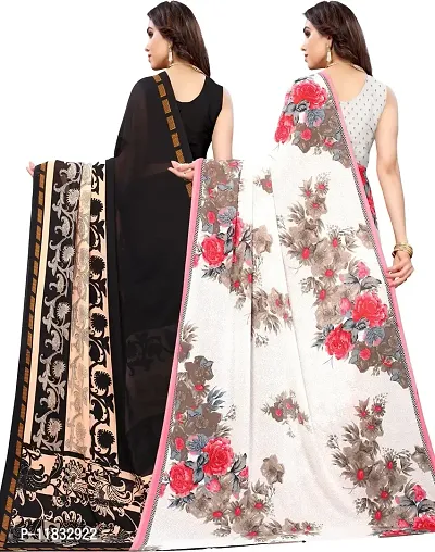 Beautiful Georgette Saree with Blouse Piece Pack Of 2-thumb2