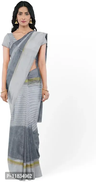 Beautiful Cotton Silk Saree with Blouse Piece-thumb0