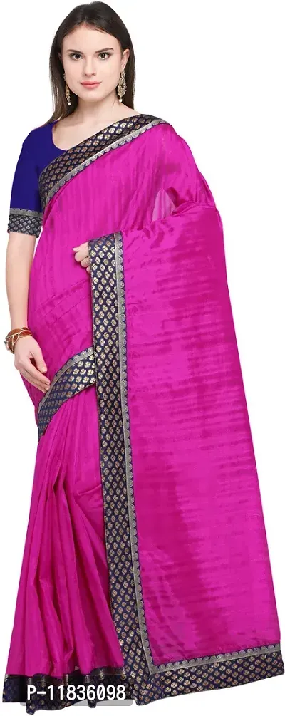 Beautiful Art Silk Saree with Blouse Piece-thumb0