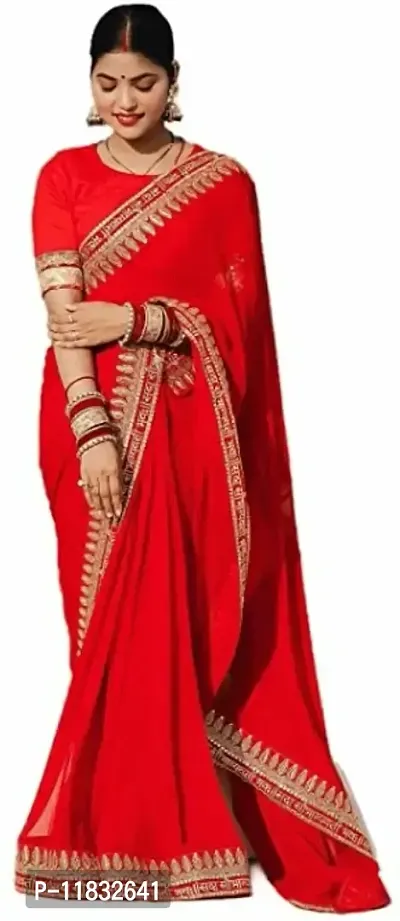 Beautiful Art Silk Saree with Blouse Piece-thumb0