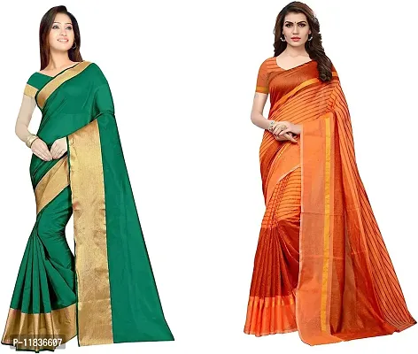 Beautiful Georgette Saree with Blouse Piece Pack Of 2-thumb0