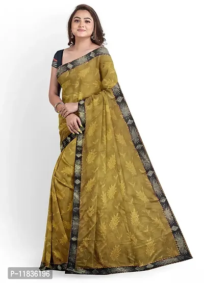 Beautiful Lycra Saree with Blouse Piece-thumb2