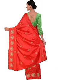 Beautiful Silk Blend Saree with Blouse Piece-thumb1