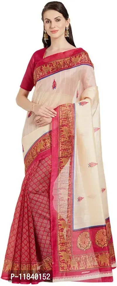 Beautiful Art Silk Saree with Blouse piece