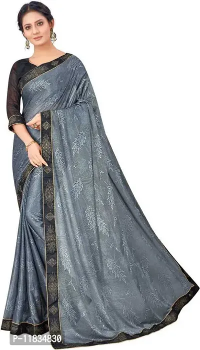 Beautiful Art Silk Saree with Blouse Piece-thumb0