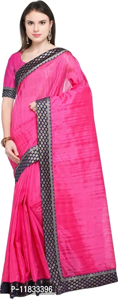 Beautiful Silk Blend Saree with Blouse Piece-thumb0