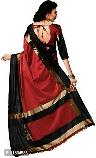 Beautiful Cotton Silk Saree with Blouse Piece-thumb2