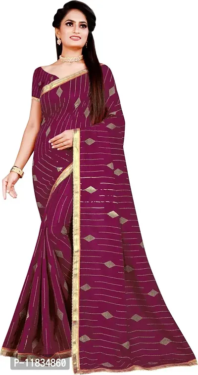 Beautiful Silk Blend Saree with Blouse Piece