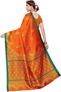 Beautiful Art Silk Saree with Blouse Piece-thumb1