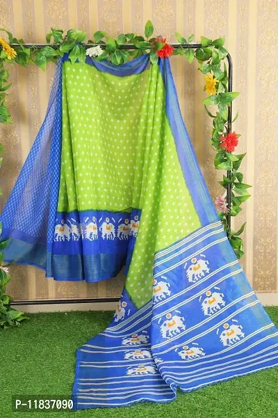 Beautiful Art Silk Saree with Blouse Piece-thumb0