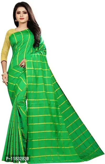 Beautiful Art Silk Saree with Blouse Piece-thumb0