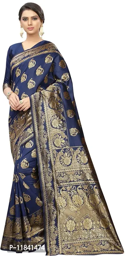 Beautiful Art Silk Saree with Blouse piece-thumb0