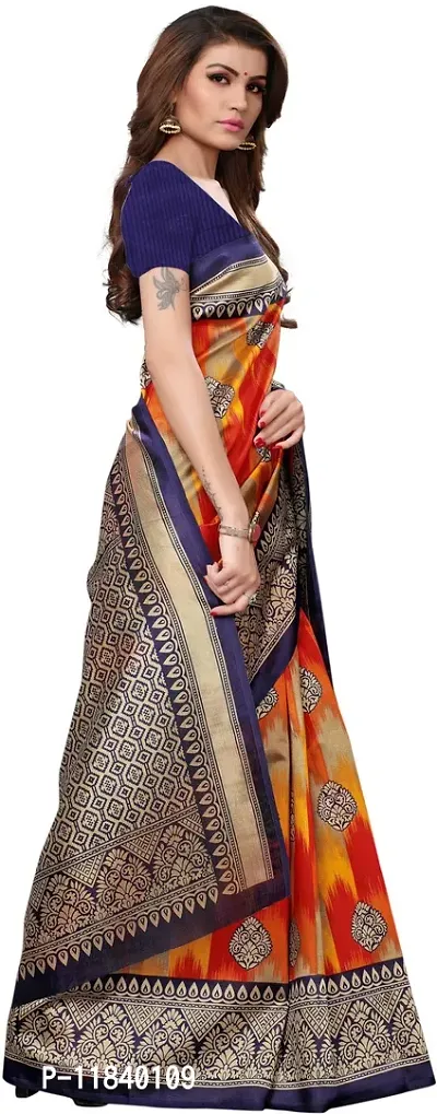 Beautiful Art Silk Saree with Blouse piece-thumb3