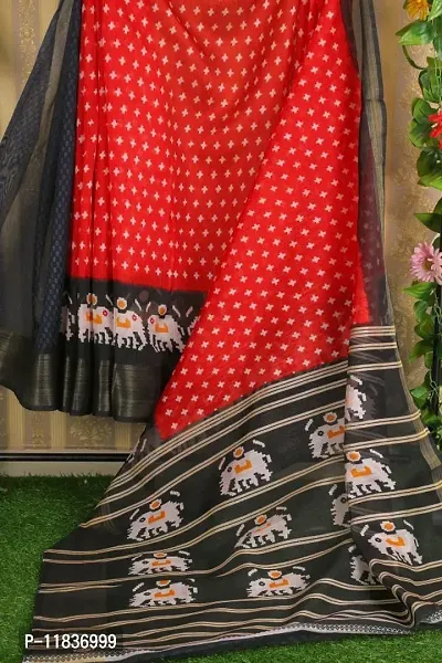 Beautiful Art Silk Saree with Blouse Piece-thumb2