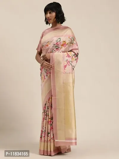 Beautiful Art Silk Saree with Blouse Piece-thumb2