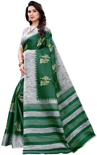 Beautiful Art Silk Saree with Blouse Piece-thumb1