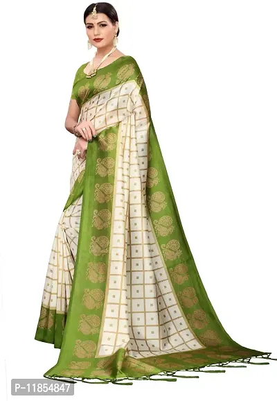 Beautiful Art Silk Saree with Blouse piece-thumb2