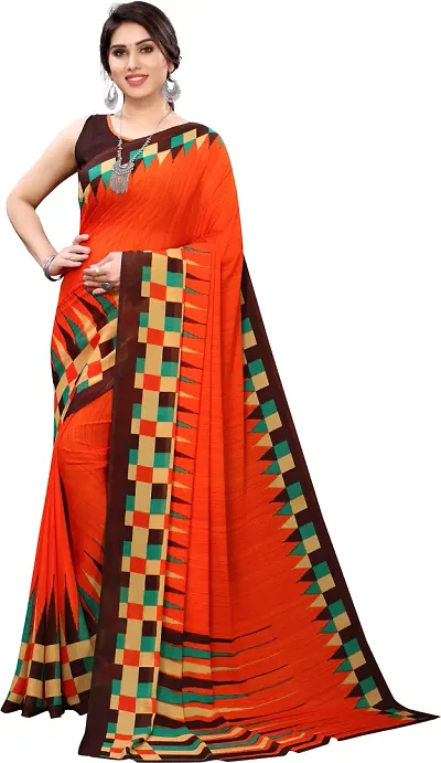 Stylish Fancy Georgette Saree With Blouse Piece For Women