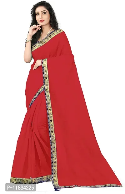 Beautiful Art Silk Saree with Blouse Piece-thumb0