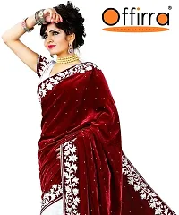 Beautiful Faux Georgette Saree with Blouse Piece-thumb1