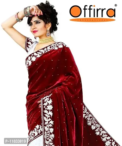 Beautiful Faux Georgette Saree with Blouse Piece-thumb2