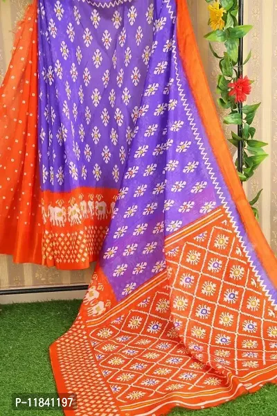 Beautiful Art Silk Saree with Blouse piece-thumb2