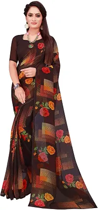 Beautiful Georgette Saree With Blouse Piece Pack Of 2-thumb1