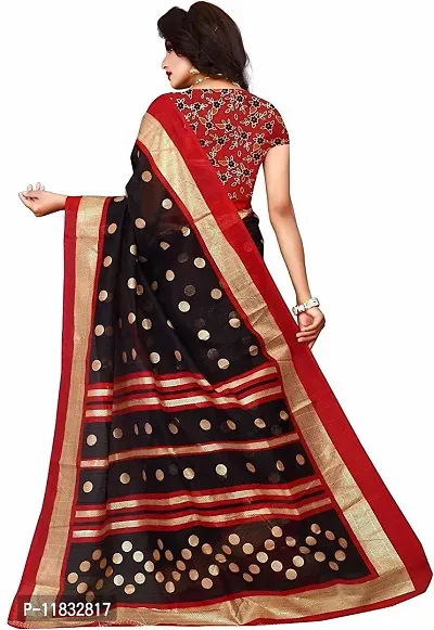 Beautiful Art Silk Saree with Blouse Piece-thumb2