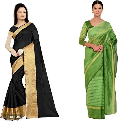 Beautiful Georgette Saree with Blouse Piece Pack Of 2-thumb0