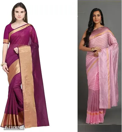 Beautiful Georgette Saree with Blouse Piece Pack Of 2-thumb0